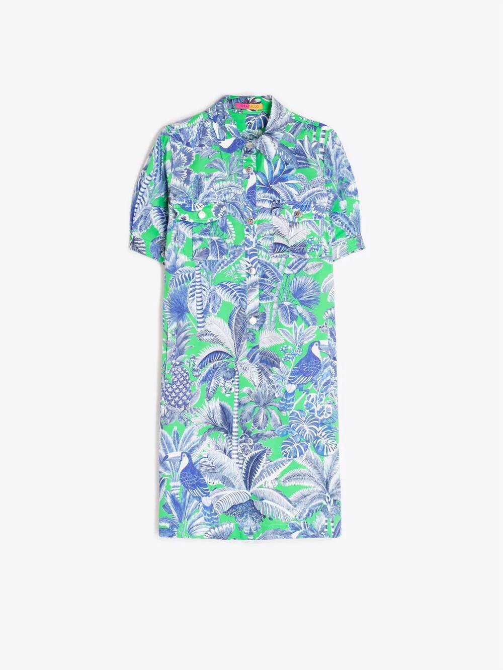 NEW VILAGALLO women's eliana shirt dress in selva verde